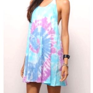 Backless tie dye halter TOBI dress